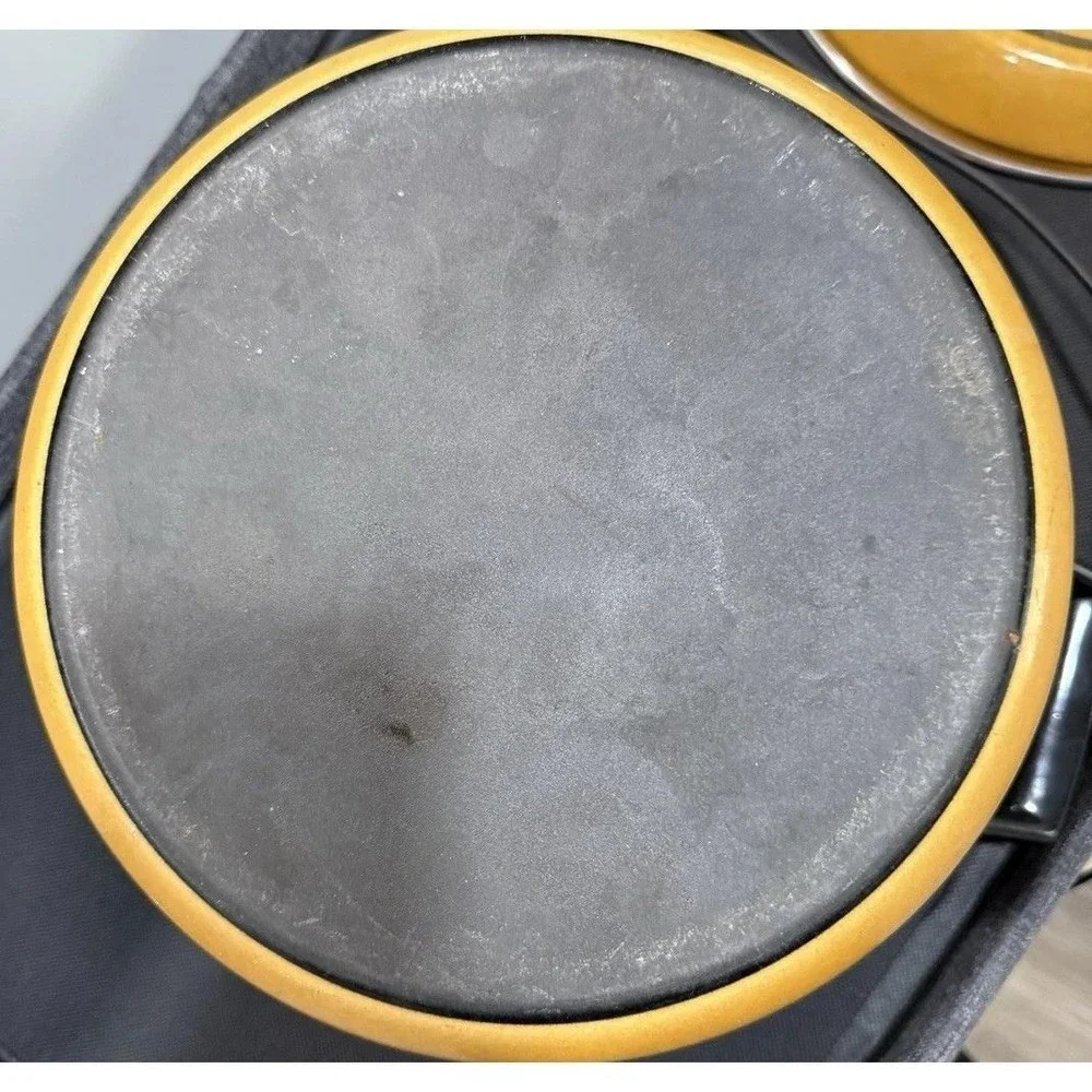 Vintage Yellow Siegwerk Stainless Steel Enamel‎ Stock Pot with Lid MCM